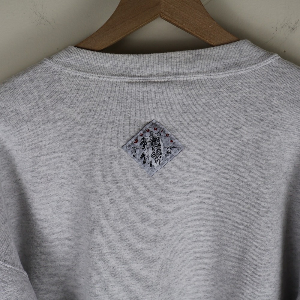 Vintage 1994 Native American Menchengo Artist Sweatshirt Gray Large‎ 23x28 - Picture 6 of 13